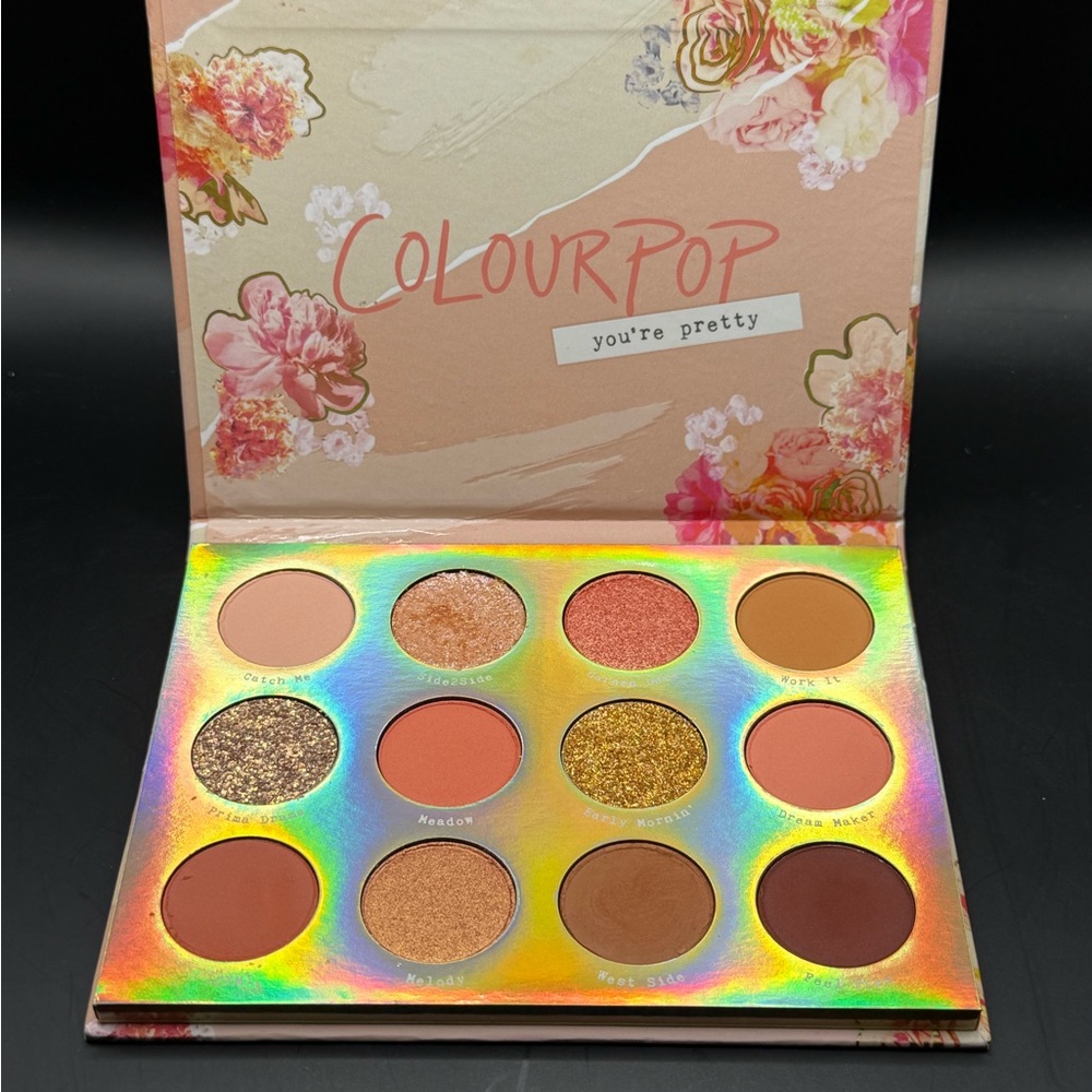Colourpop Pink and Gold Eyeshadow Palette Vibrant Shades - Picture 3 of 4